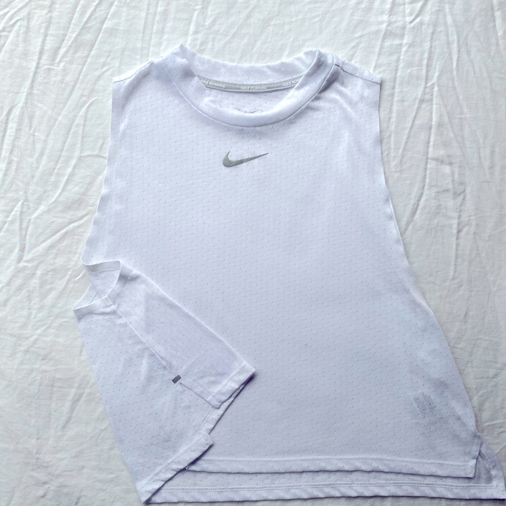White Nike Running Tee